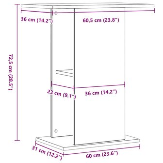 Aquariumstandaard 36x60,5x72,5 cm bewerkt hout oud houtkleurig 9