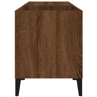 Platenkast 84,5x38x48 cm bewerkt hout bruin eikenkleur 6