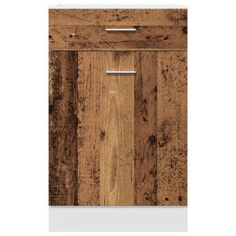 Onderkast met lade 50x46x81,5 cm bewerkt hout oud houtkleurig 4