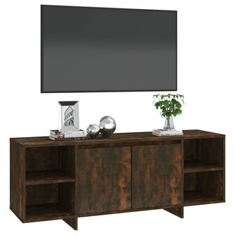 Tv-meubel 130x35x50 cm bewerkt hout gerookt eikenkleurig 4