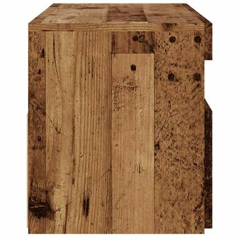 Tv-meubel met LED 90x35x40 cm bewerkt hout oud hout 8