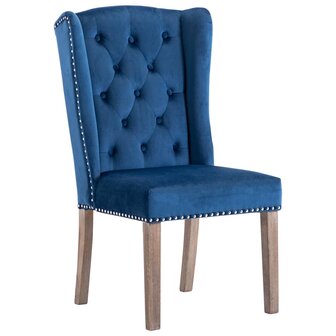 Eetkamerstoelen 2 st fluweel blauw 3