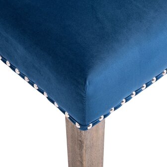 Eetkamerstoelen 2 st fluweel blauw 9