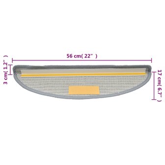 Trapmatten 10 st 56x17x3 cm grijs 8