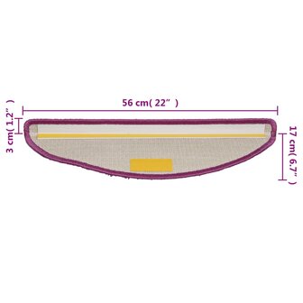 Trapmatten 10 st 56x17x3 cm violet 8