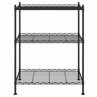 Opbergrek 3-laags 150 kg 60x35x76 cm zwart 3