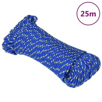 Boottouw 3 mm 25 m polypropyleen blauw 1