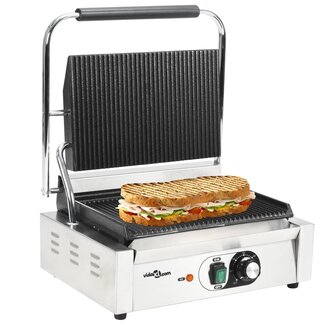 Panini grill gegroefd 2200 W 43x30,5x20 cm  1