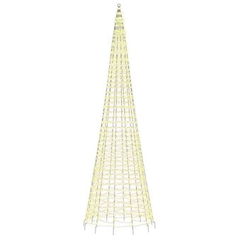 Lichtkegel aan vlaggenmast 1534 warmwitte LED&amp;apos;s 500 cm 4