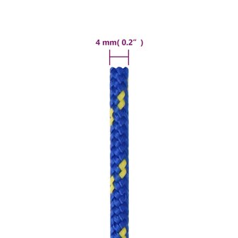 Boottouw 4 mm 100 m polypropyleen blauw 6