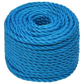 Werktouw 10 mm 25 m polypropeen blauw 2