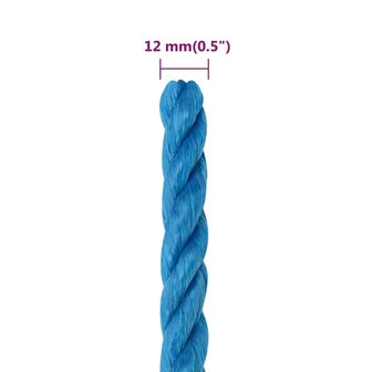 Werktouw 12 mm 50 m polypropeen blauw 6