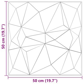 12 st Wandpanelen diamant 3 m&sup2; 50x50 cm XPS beton 7