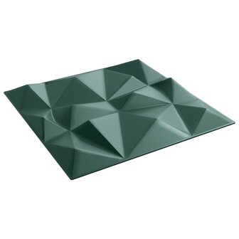 12 st Wandpanelen diamant 3 m&sup2; 50x50 cm XPS groen 5