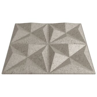 12 st Wandpanelen origami 3 m&sup2; 50x50 cm XPS beton 6