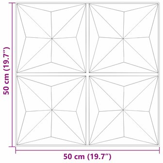 12 st Wandpanelen origami 3 m&sup2; 50x50 cm XPS beton 7