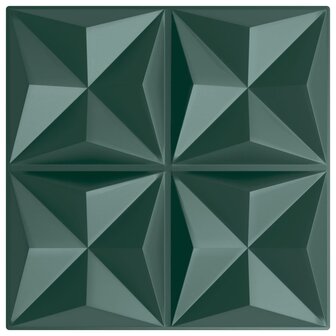 12 st Wandpanelen origami 3 m&sup2; 50x50 cm XPS groen 2