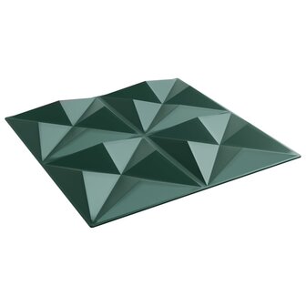 12 st Wandpanelen origami 3 m&sup2; 50x50 cm XPS groen 5