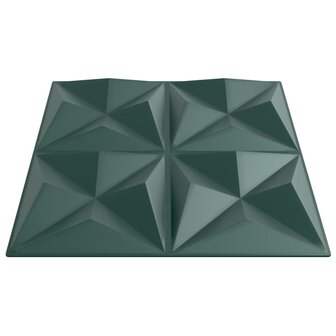 12 st Wandpanelen origami 3 m&sup2; 50x50 cm XPS groen 6