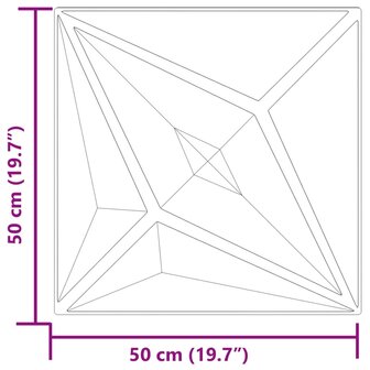 24 st Wandpanelen ster 6 m&sup2; 50x50 cm XPS grijs 7