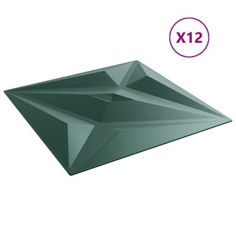 12 st Wandpanelen ster 3 m&sup2; 50x50 cm XPS groen 4