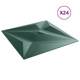 24 st Wandpanelen ster 6 m&sup2; 50x50 cm XPS groen 4