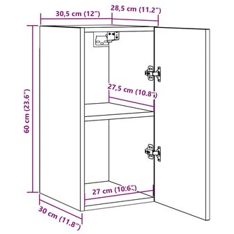 Tv-meubelen 2 st 30,5x30x60 cm bewerkt hout oud houtkleurig 11