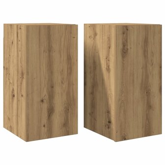 Tv-meubelen 2 st 30,5x30x60 cm bewerkt hout artisanaal eiken 2