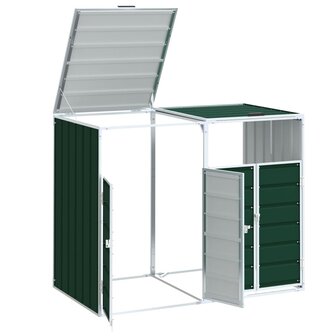 Containerberging voor 2 containers 144x81x113 cm staal groen 4