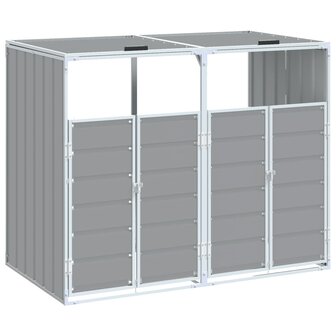 Containerberging voor 2 containers 144x81x113 cm staal grijs 2