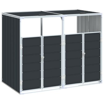 Containerberging voor 2 containers 144x81x113cm staal antraciet 2