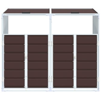 Containerberging voor 2 containers 144x81x113 cm staal bruin 5