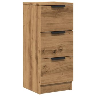 Dressoir 30x30x70 cm bewerkt hout artisanaal eikenkleur 2