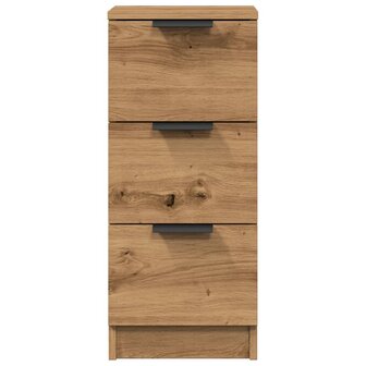 Dressoir 30x30x70 cm bewerkt hout artisanaal eikenkleur 5