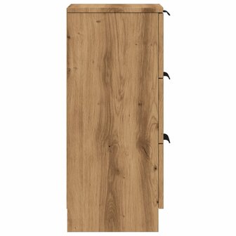 Dressoir 30x30x70 cm bewerkt hout artisanaal eikenkleur 6