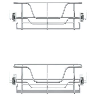 Draadmanden uittrekbaar 2 st 45 cm zilverkleurig 6