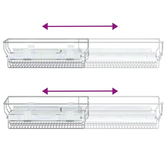 Draadmanden uittrekbaar 2 st 45 cm zilverkleurig 8