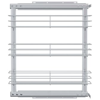 Draadmand uittrekbaar 3-laags 47x15,5x55,5 cm zilverkleurig 4