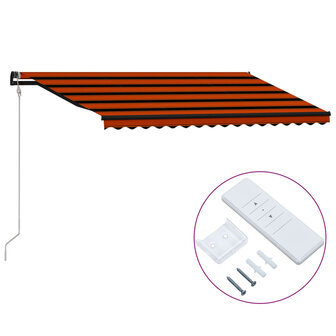 Luifel automatisch uittrekbaar 400x300 cm oranje en bruin 1