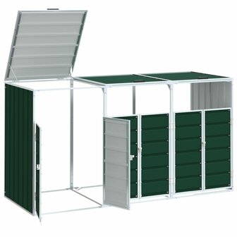 Containerberging voor 3 containers 216x81x115 cm staal groen 4