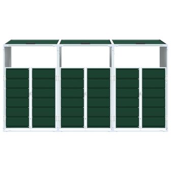 Containerberging voor 3 containers 216x81x115 cm staal groen 5