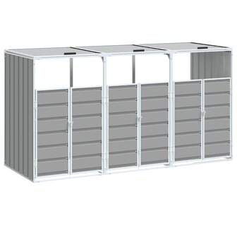 Containerberging voor 3 containers 216x81x115 cm staal grijs 2