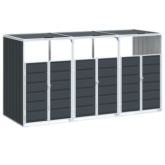 Containerberging voor 3 containers 216x81x115cm staal antraciet 2