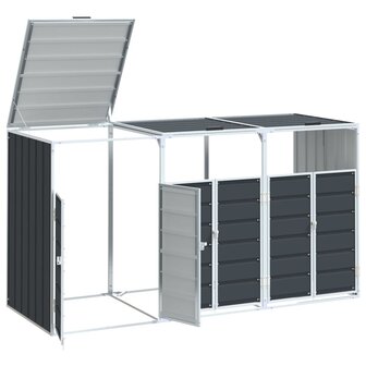 Containerberging voor 3 containers 216x81x115cm staal antraciet 4