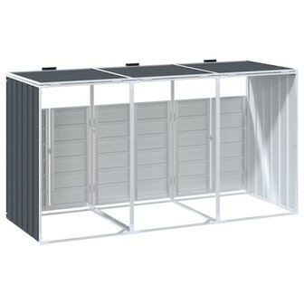 Containerberging voor 3 containers 216x81x115cm staal antraciet 7