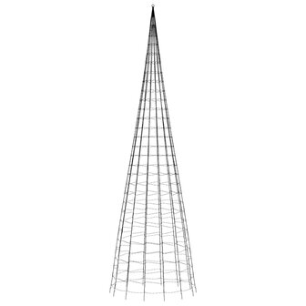 Lichtkegel aan vlaggenmast 3000 warmwitte LED&amp;apos;s 800 cm 5