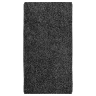 Vloerkleed shaggy anti-slip 80x150 cm donkergrijs 1