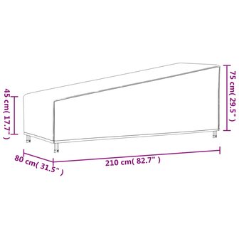 Ligbedhoes 420D 210x80x45/75 cm oxford zwart 12