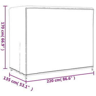 Schommelbankhoezen 2 st 220x135x170 cm 420D oxford stof 12