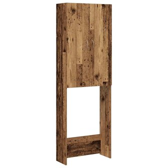 Wasmachinekast 64x25,5x190 cm oud houtkleurig 2